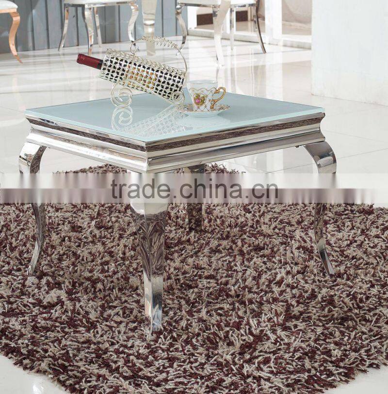 D306 Living Room Furniture Marble Stainless Steel Console Table