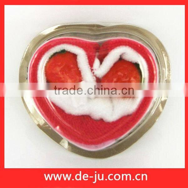 Heart Shaped Plastic Package Small Gift Cake Towel Supplies