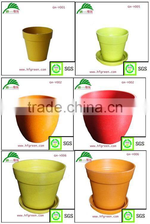 bio & eco square bamboo fiber flower pots