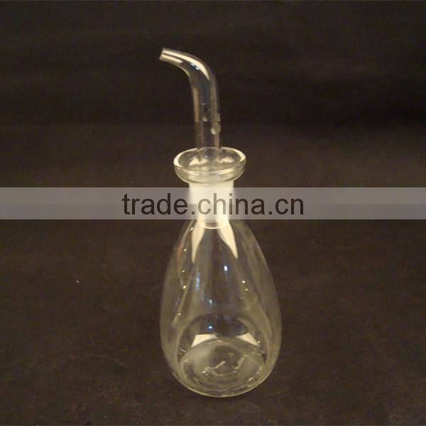 heat resistant glass vinegar bottle with dropper