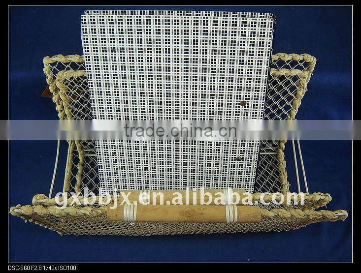 White wire woven storage iron craft newspaper holder
