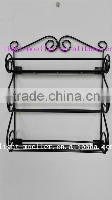 Wrought Iron Scroll 3-Tier Spice Rack
