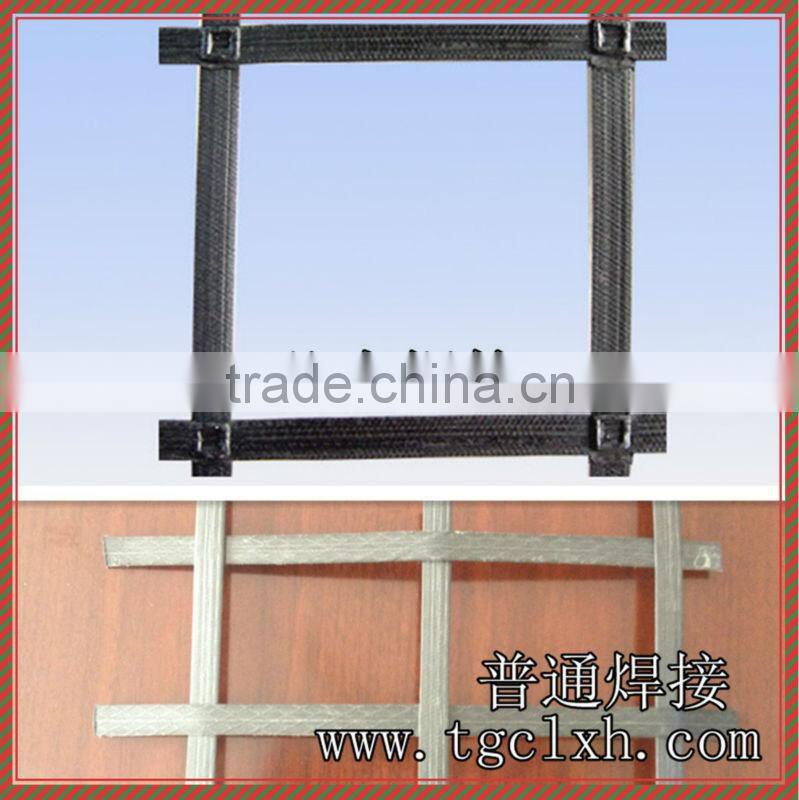 Biaxial steel-plastic compound geogrid