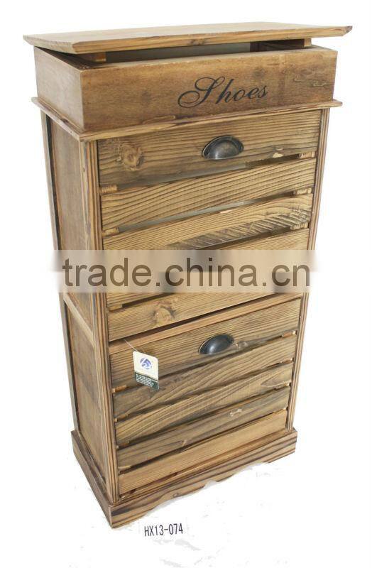Hallway 2 drawer white wooden shoe cabinet