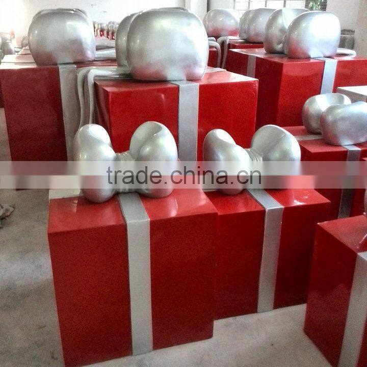 Different size frp Christmas gift-box for outdoor