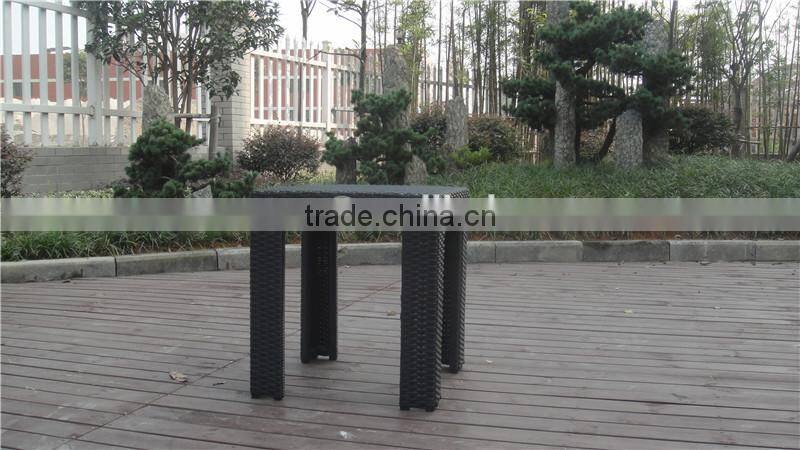 Soho Haiti Aluminum Square Rattan Table With Tempered Glass