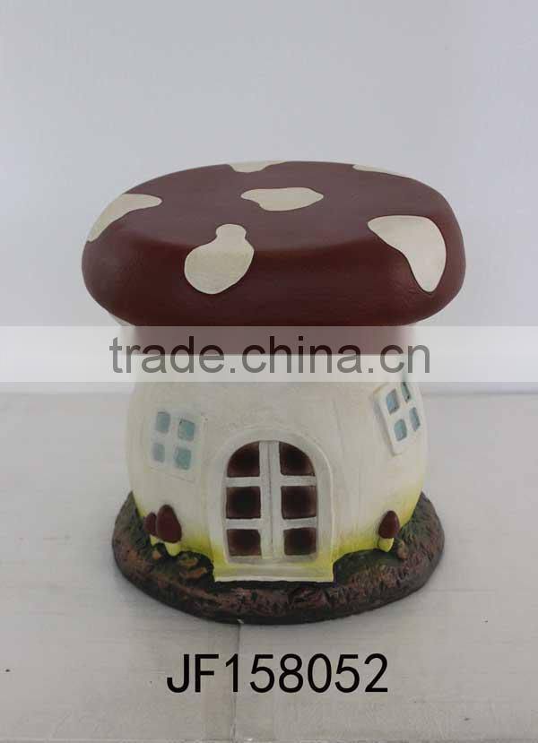 Fiberglass mushroom outdoor furniture table and tool set