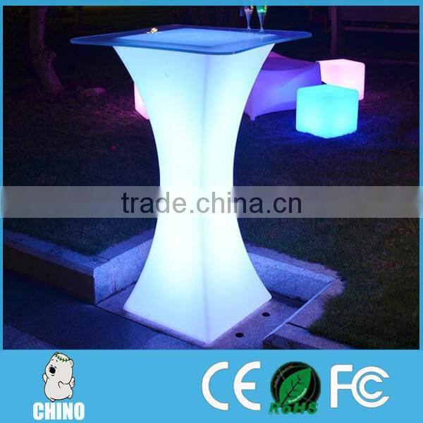 Battery Rechargeable power luxury led bar table for events