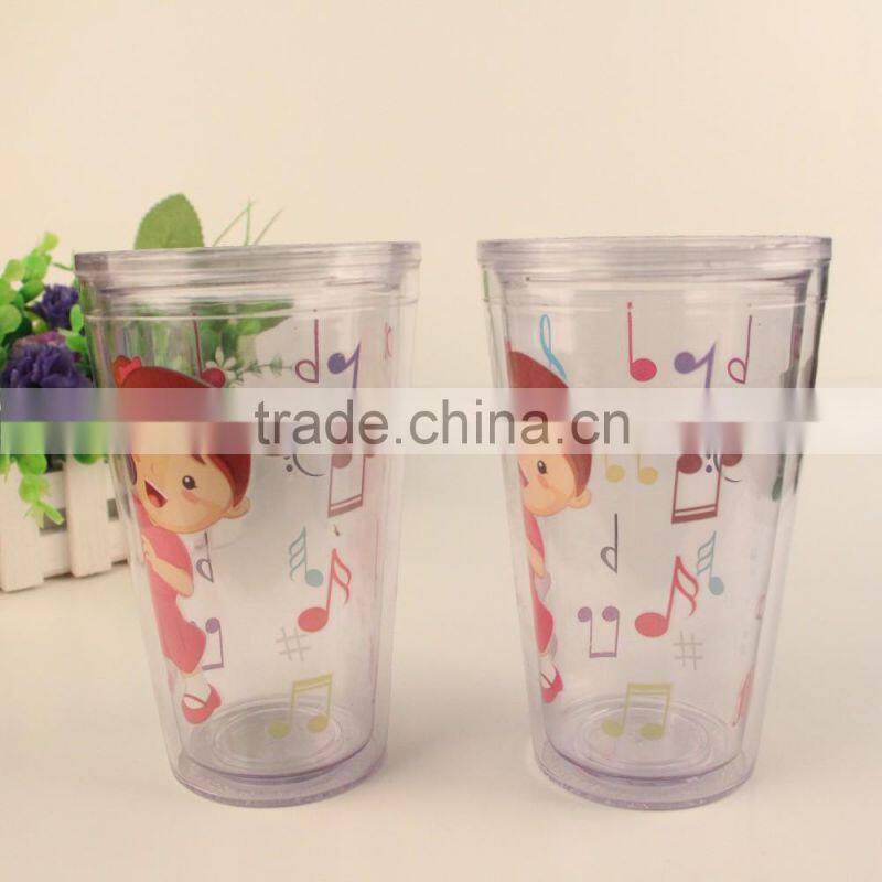 drinkware gift acrylic cup with insert 16 oz for promotional