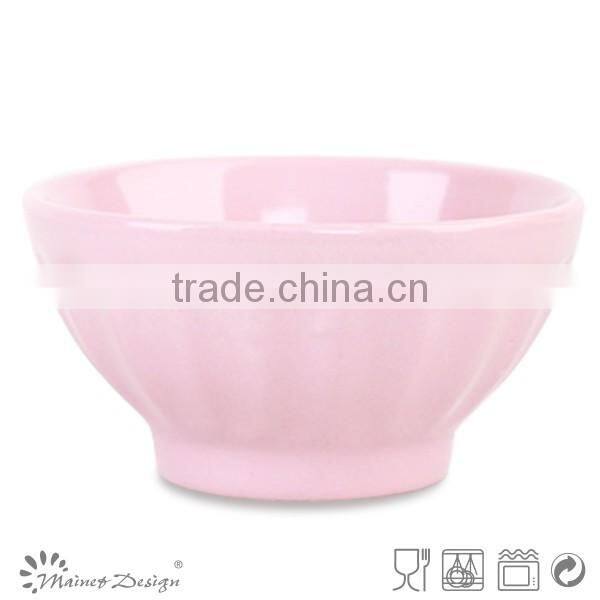Ceramic glazing embossed bowl stoneware