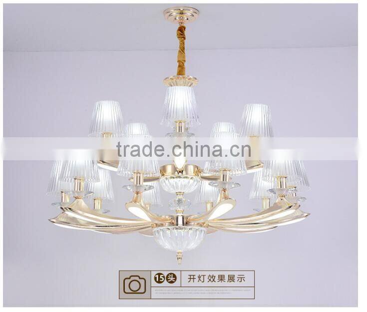M988 Momoda decorations luxury simple Crystal living room bedroom golden home lighting chandelier pendant lamp