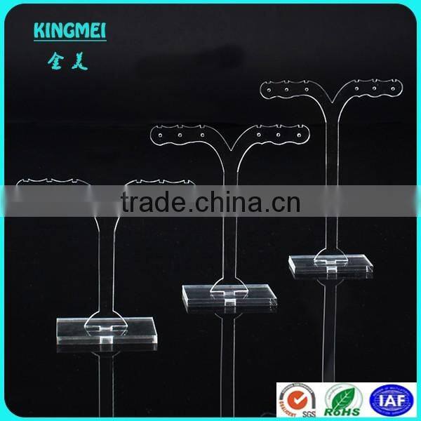 clear L shape acrylic jewelry display & plexiglass jewelry earring holder & perspex jewelry keeper stand