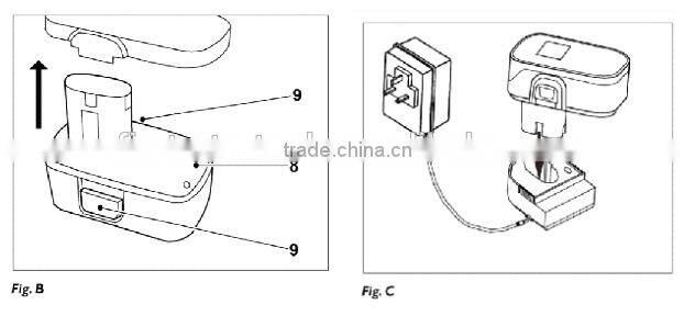 As seen on TV 7.2v 9.6v 12v 14.4v 18v best cordless portable car tire inflator pump