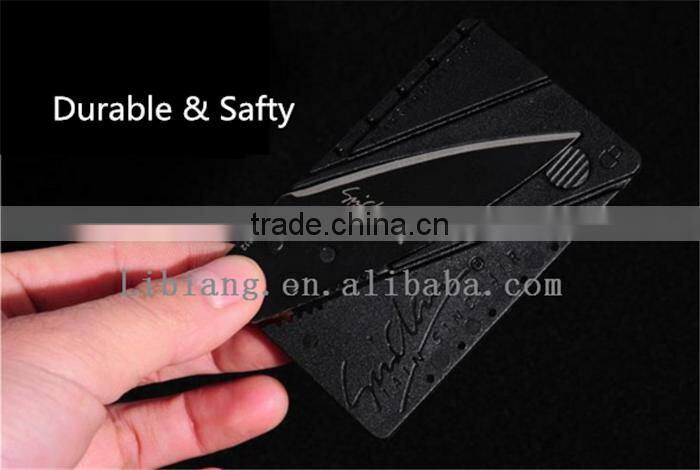 Special gift for men stainless steel with metal handle portable survival blade wallet foldable credit card knife