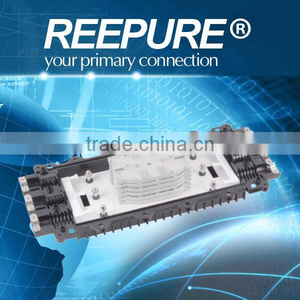 Horizontal type Fiber Optic Splice Closure with three inlets/outlets