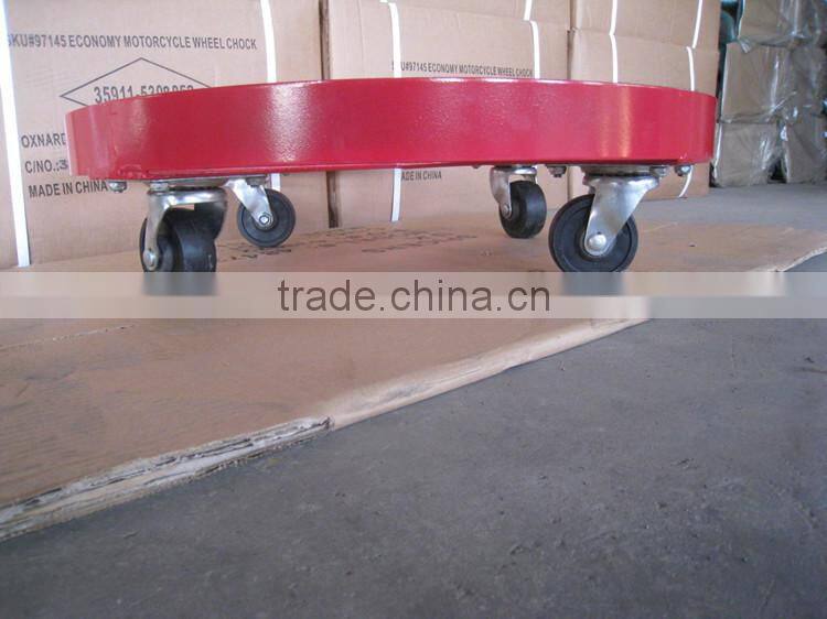 300kg heavy duty material handling tool round barrel steel oil drum dolly