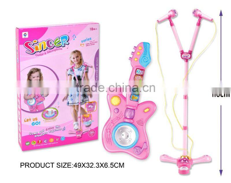 Kid's musical instrument set with toy microphone