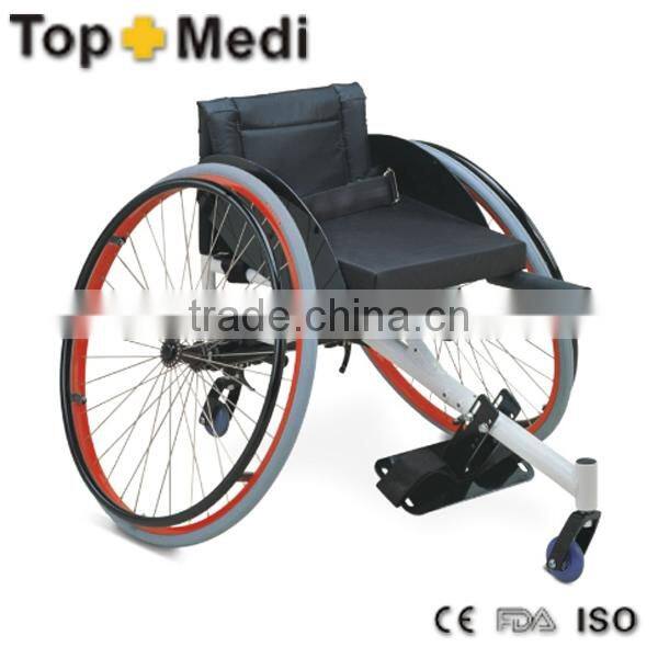 Rehabilitation Therapy Supplies China Topmedi Aluminum folded lightweight leisure basketball sport wheelchair prices