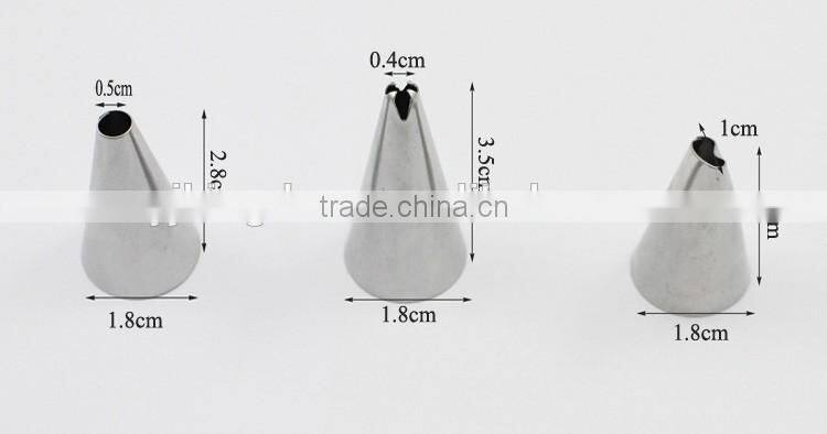24pcs/set 430 s/s different shape cake decorating tips