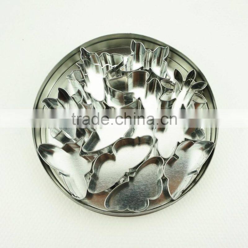 47094 11pcs flowers and butterfly stainless steel cookie cutter set