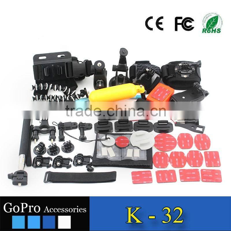 2016 hot selling products 52 in 1 kit used for gopros heros 4 accessories kit mount
