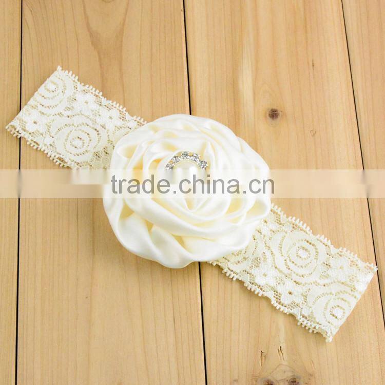 Most Hot Handmade Silk Flowers Headband For Girls Hair Ornament and Top Baby Headband with Flowers