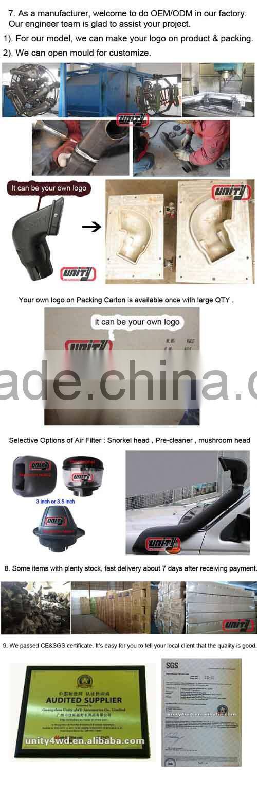 4wd offroad LLDPE 4x4 snorkel / 4x4 snorkel kit / snorkel 4x4 for Triton 06