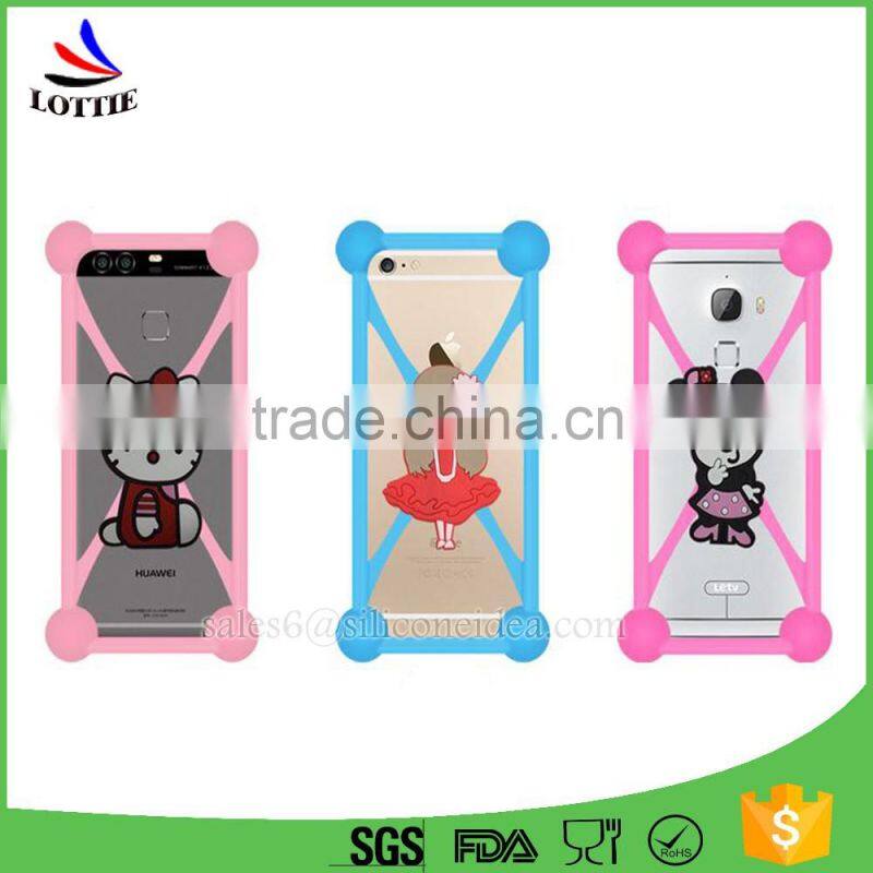 Lottie supply 2016 new design bumper silicone phone case for any phone