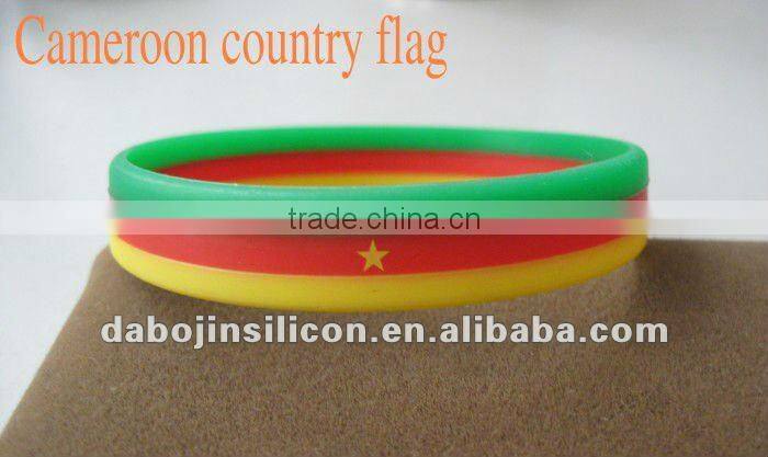 Brazil country flag silicone wristbands