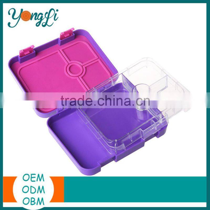 Bento Box Soup Bowl With Plastic Scoop PP Microwave safe 4 Compartment Lunch Box