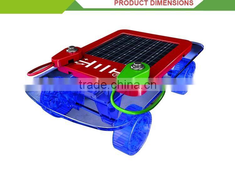 New design DIY assembled set electric mini solar toy car