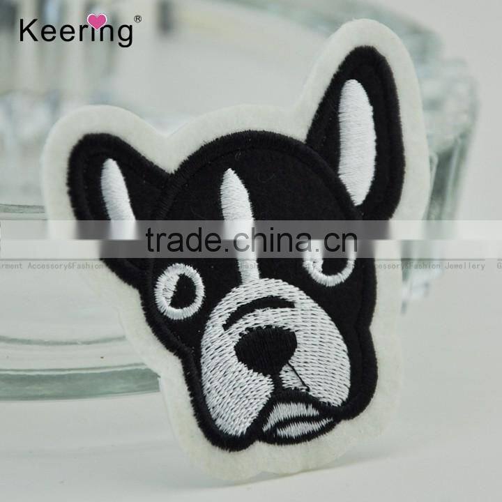 Hot sale cute animal embroidery textile patch for garment accessory