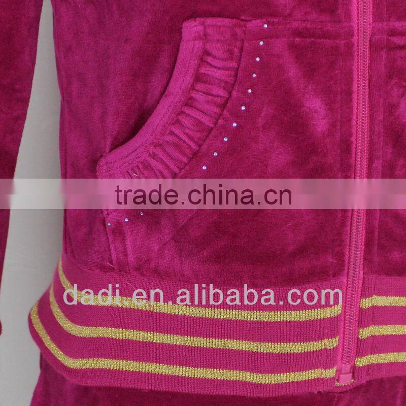 Velvet Pants And Jacket Sets