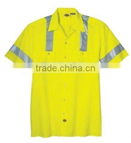 Men's Hi-visibality Industrial workwear safety shirt/working protective shirt