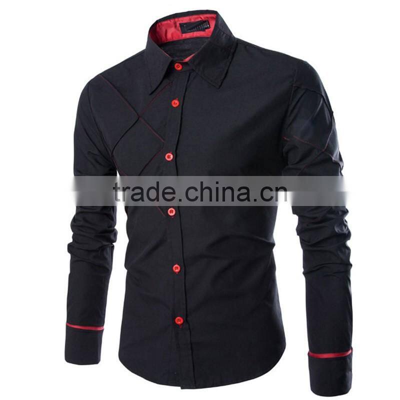 SZXX Custom Manufacture Luxury Long Sleeve Mens Casual Shirts