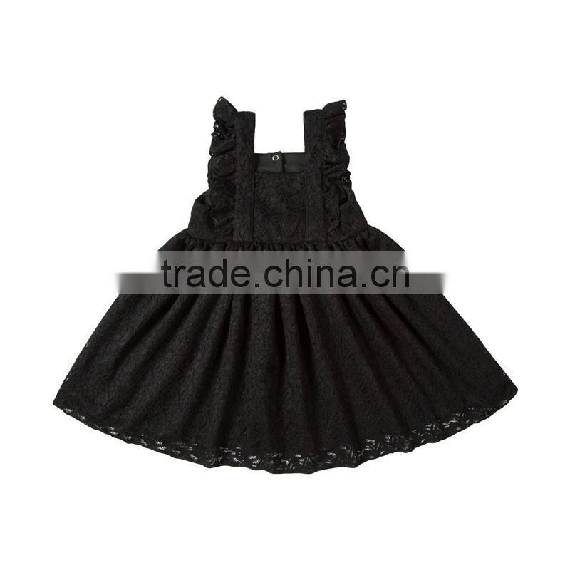 Summer boutique baby girl's dress hot sale new design high quality vintage lace dress flower girl dress