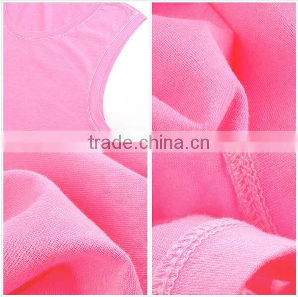 modern designs soft fabric ladies bright color sleeveless t shirt
