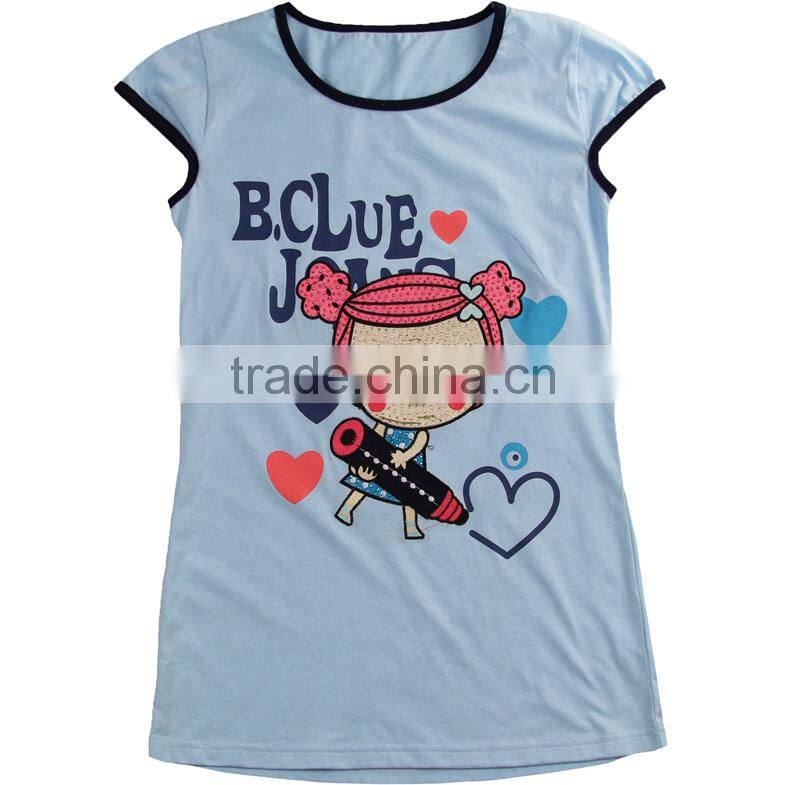 2016 100%cotton lady summer short sleeve fashion wholesale clothing woman in turkey