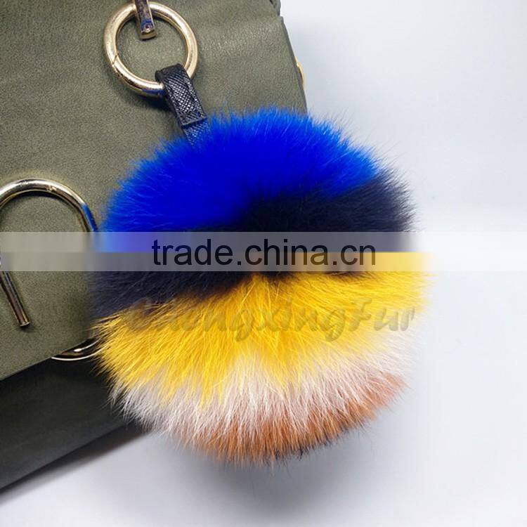 CX-R-55 Best Selling Wholesale Fashion Pendant Cute Fox Fur Ball Bag Charm