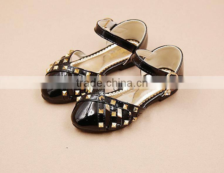 FC11062 Korean 2017 new style rivet flat girl sandals princess shoes