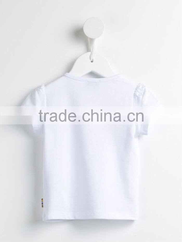 Hot sale fasion design kids clothing top brand t-shirts for girls printed t shirts