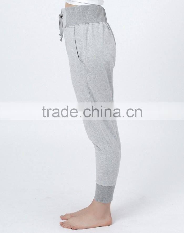 Hot sale custom lightweight lady grey plain cargo joggers
