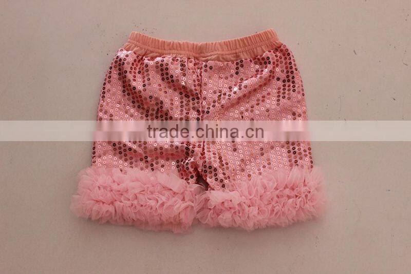 Baby girl new design color combination shorts for summer plain color kids shorts