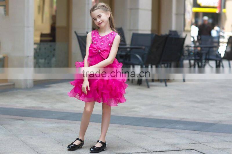 hot sale Net fabric ball grown dress for baby girl summer dress for girl ruffle skirt sleeveless