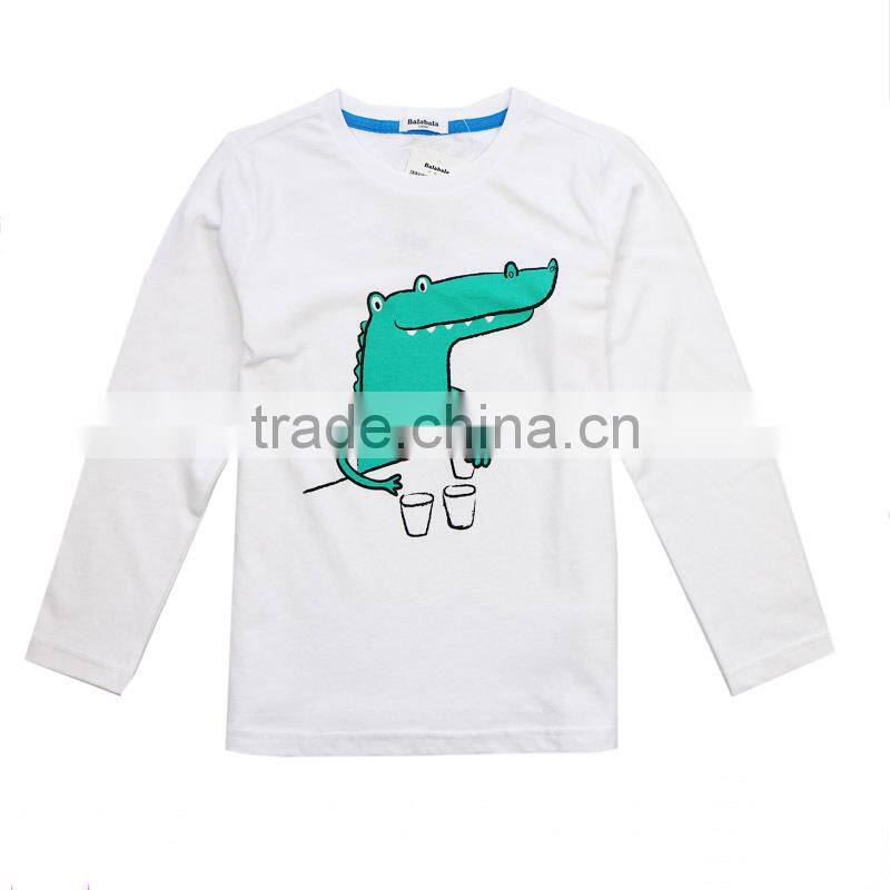 T-shirt supplier long sleeve kids t-shirt,custom print cotton t-shirt made in china