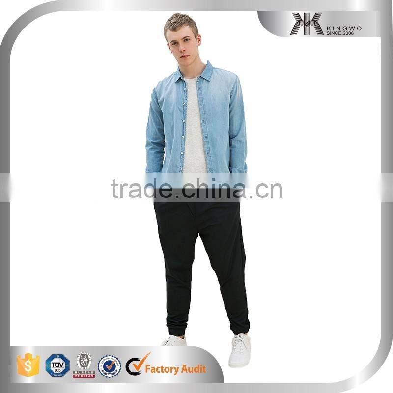 Latest shirts design gradient cotton mens denim shirts