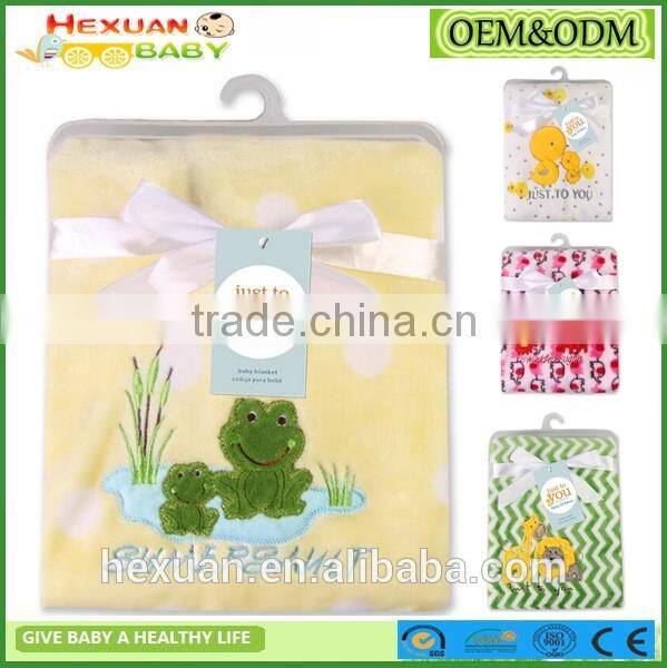 Cute Plain Animal Hood Blanket With Baby Coral Fleece Blanket