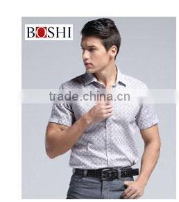 Latest Style Brand Dress White Men Slim Fit Printed Shirt