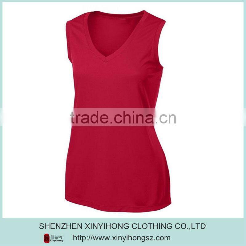 fashion polyster with spandx sleeveless running shirts,tank top for ladies