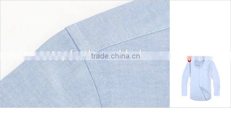 Classic 100% cotton oxford long sleeve with button down collar workwear shirt for men